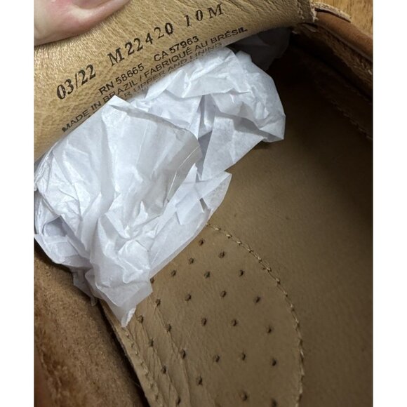 Nordstrom Men’s 10 Cody Driver Driving Penny Loafer Tan Leather Shoes Preppy - Picture 7 of 7